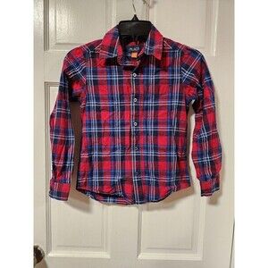 The Children’s Place Boys Plaid Flannel Button Up Shirt Size Medium
